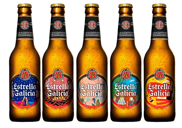 La evolución del diseño en las etiquetas de estrella galicia